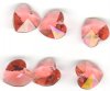 1 14mm Padparadscha Swarovski Heart